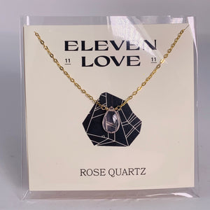 Rose Quartz Necklace by Eleven Love
