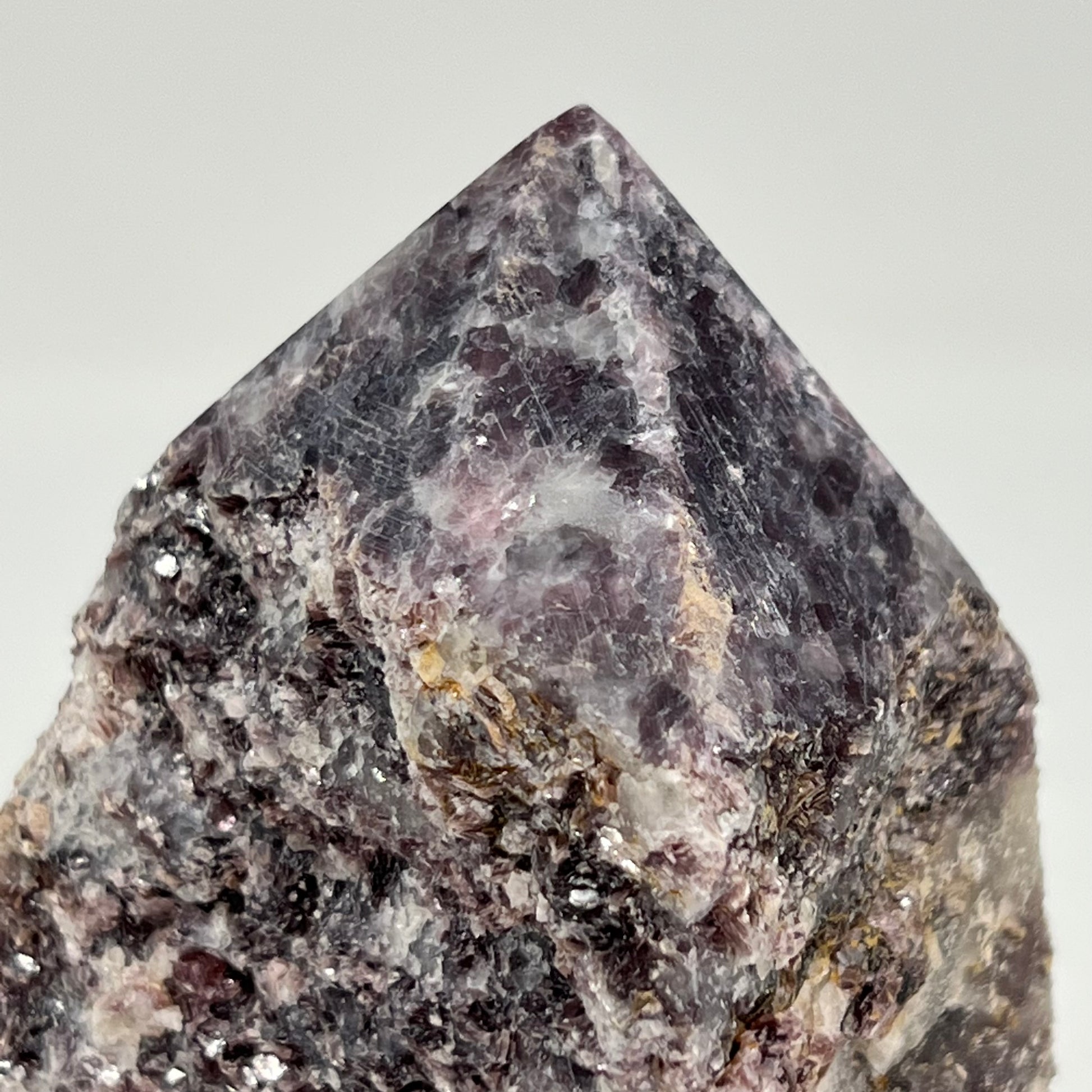 Lepidolite - Rough Base, Polished Top
