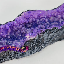 Load image into Gallery viewer, Incense Holder - Purple Dragon on Geode
