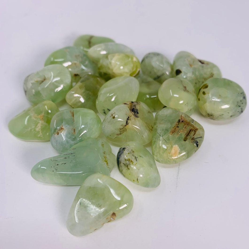 Epidote in Prehnite - Tumbled