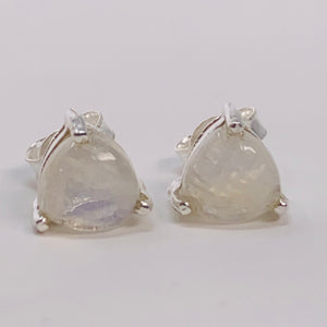 Earrings - Moonstone (triangle)