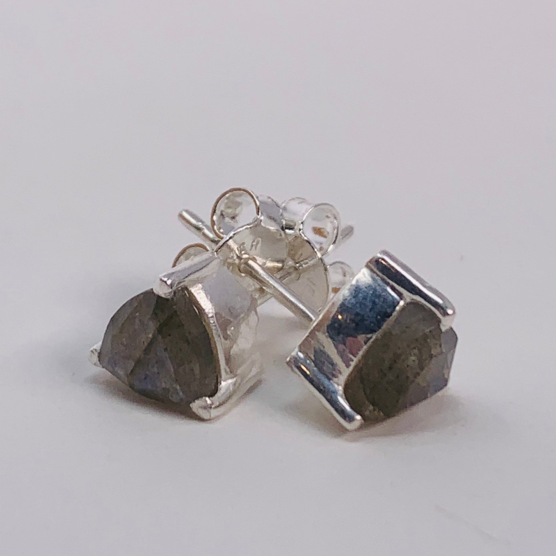 Earrings - Labradorite (triangle)