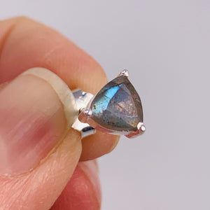 Earrings - Labradorite (triangle)