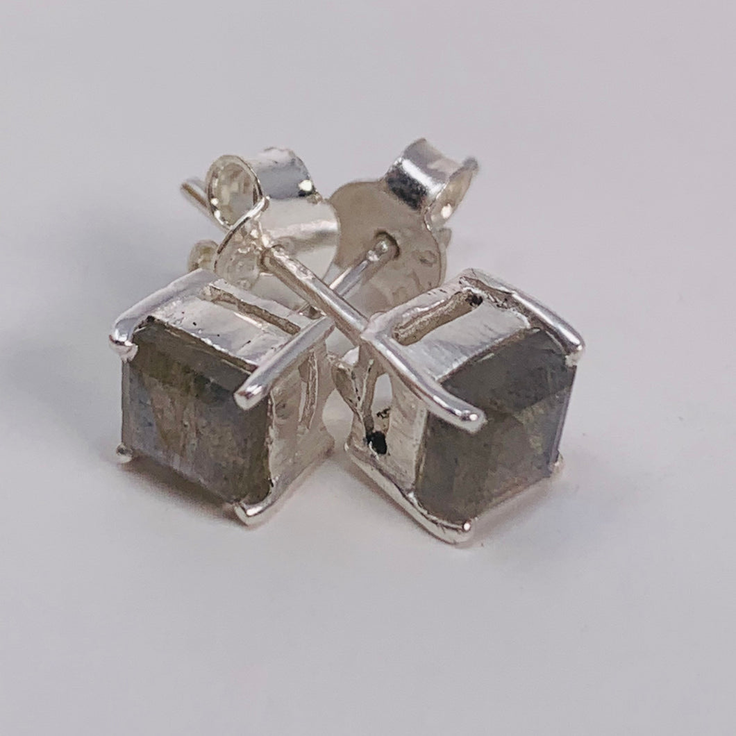 Earrings - Labradorite (square)