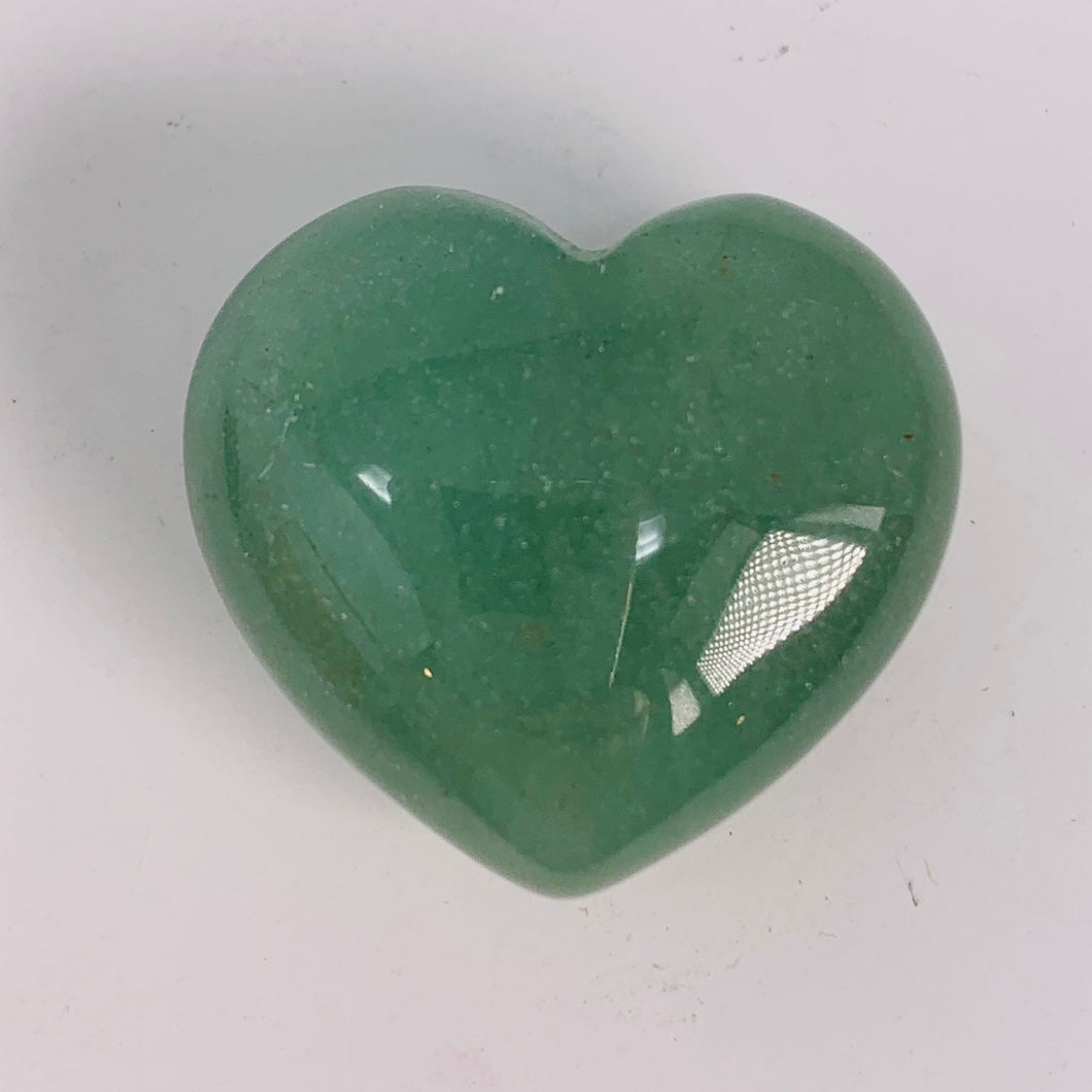Green Aventurine Puffy Heart
