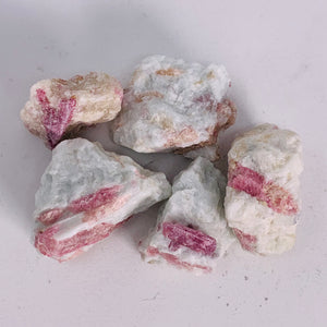 Pink Tourmaline in Matrix (Rough) - Small Chunk