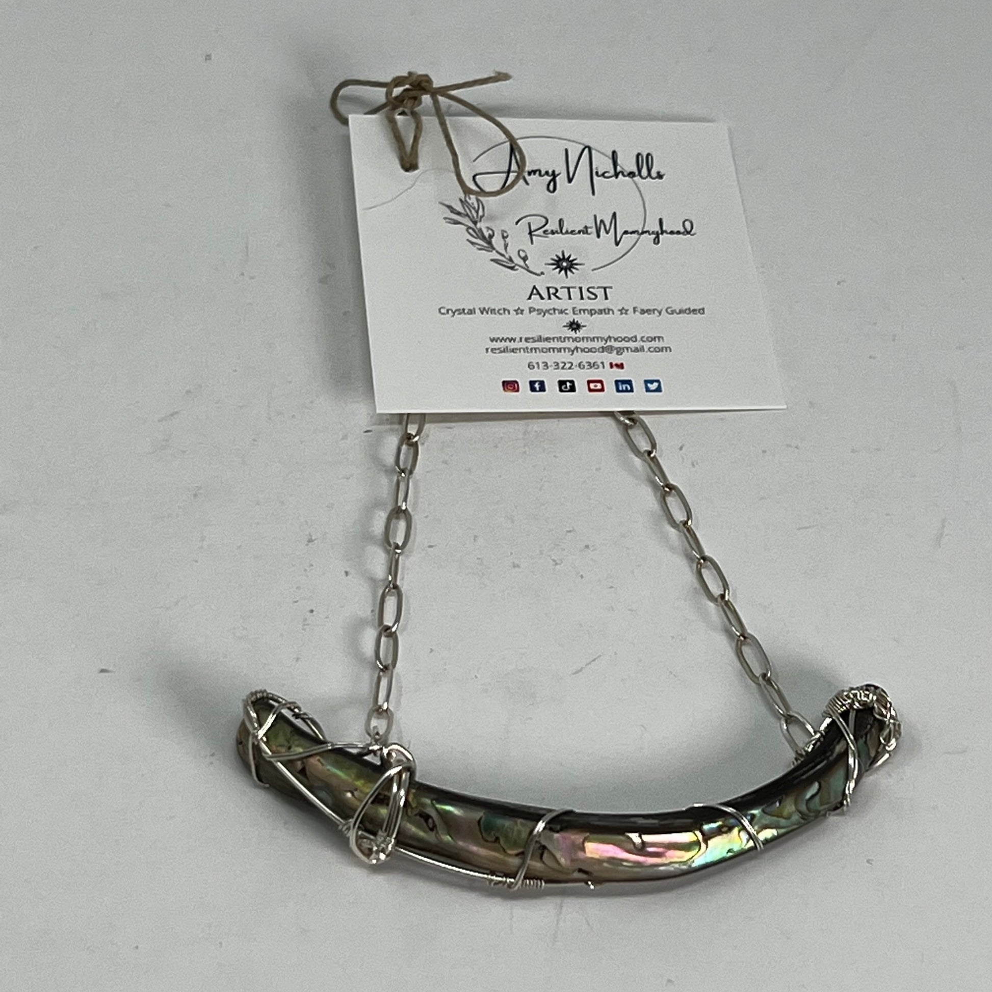 Abalone Pendant on Sterling Silver by Amy Nicholls