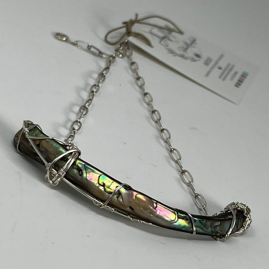Abalone Pendant on Sterling Silver by Amy Nicholls