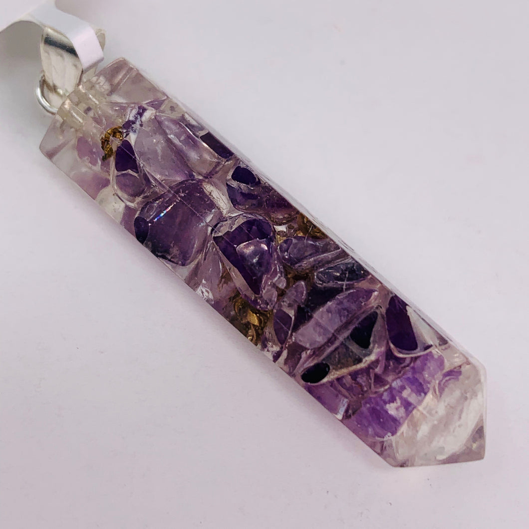 Pendant - Amethyst Orgone Generator Point