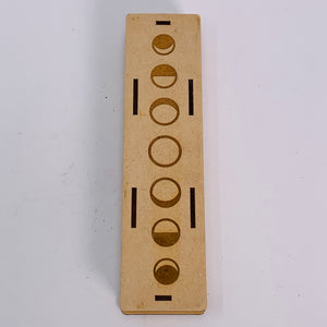 Selenite Ruler/Bar with Moon Phases (in box)