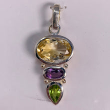 Load image into Gallery viewer, Pendant - Citrine, Amethyst &amp; Peridot
