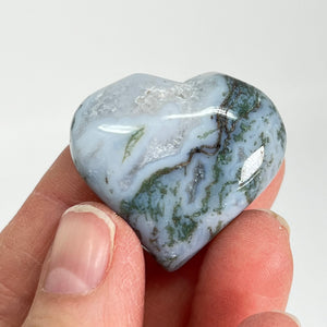 Moss Agate Heart (small)