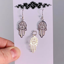 Load image into Gallery viewer, Earrings &amp; Pendant Set - Hamsa
