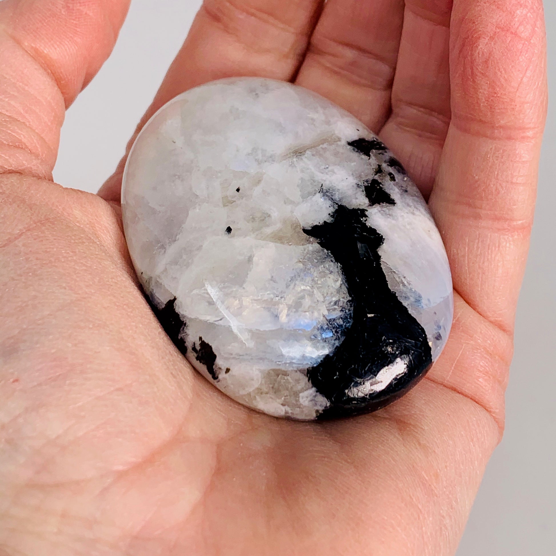 Rainbow Moonstone Palm Stone (Regular) - $29