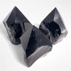 Black Obsidian Rough Base/Polished Top