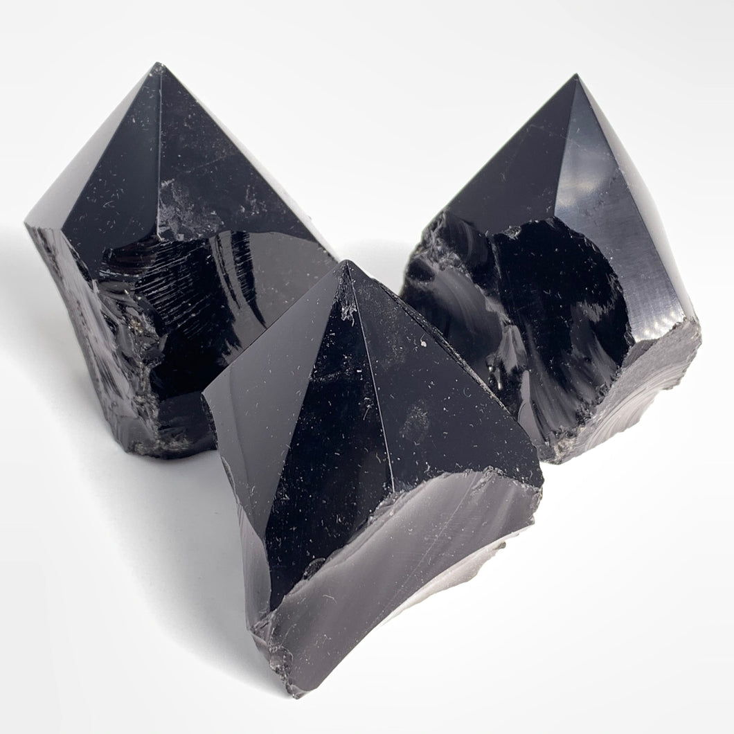 Black Obsidian Rough Base/Polished Top