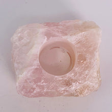 Load image into Gallery viewer, Rose Quartz Candle (Tealight) Holder - Rough
