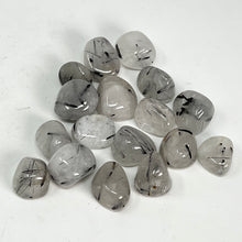 Load image into Gallery viewer, Tourmalinated Quartz - Tumbled
