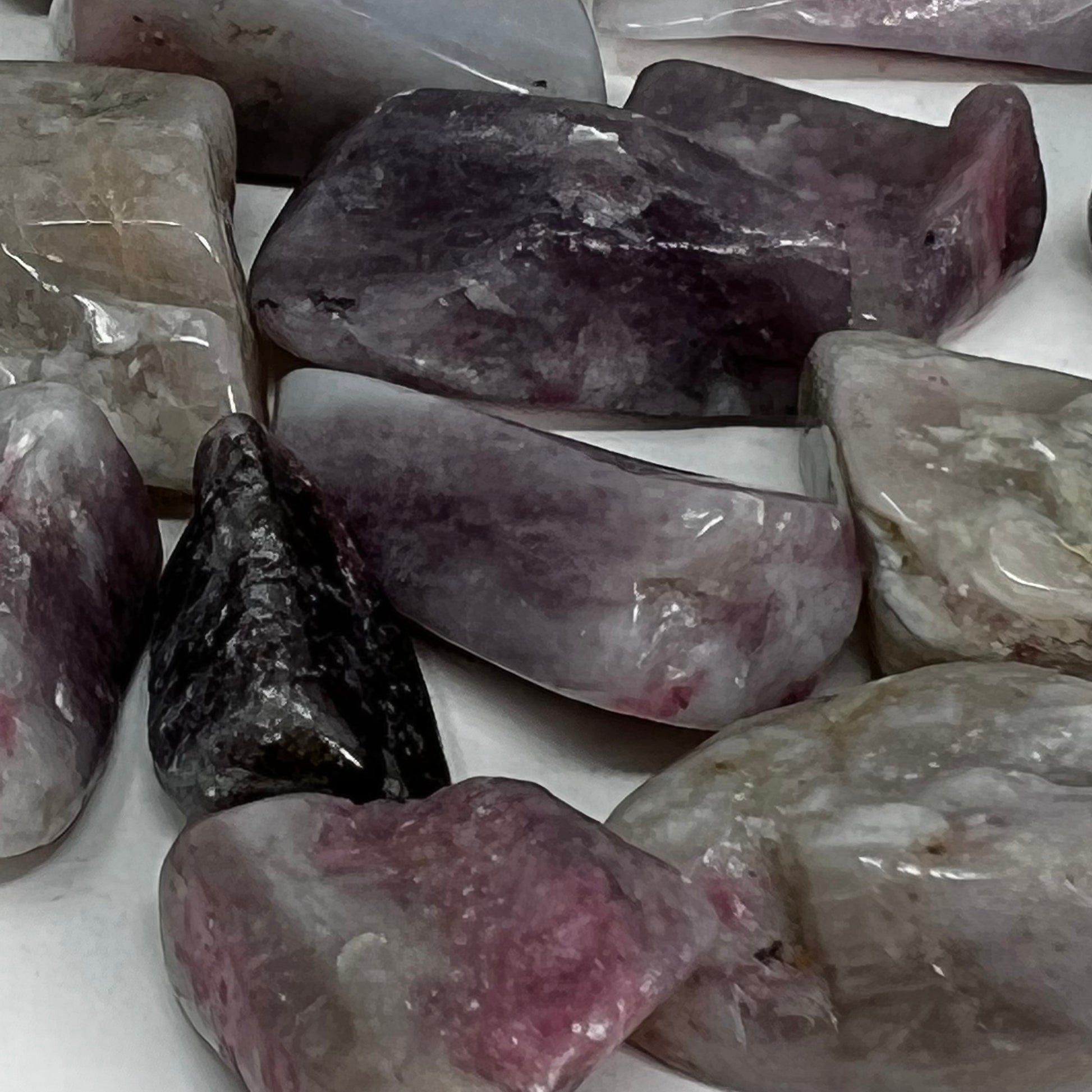 Rubellite (Pink Tourmaline in Albite) - Tumbled
