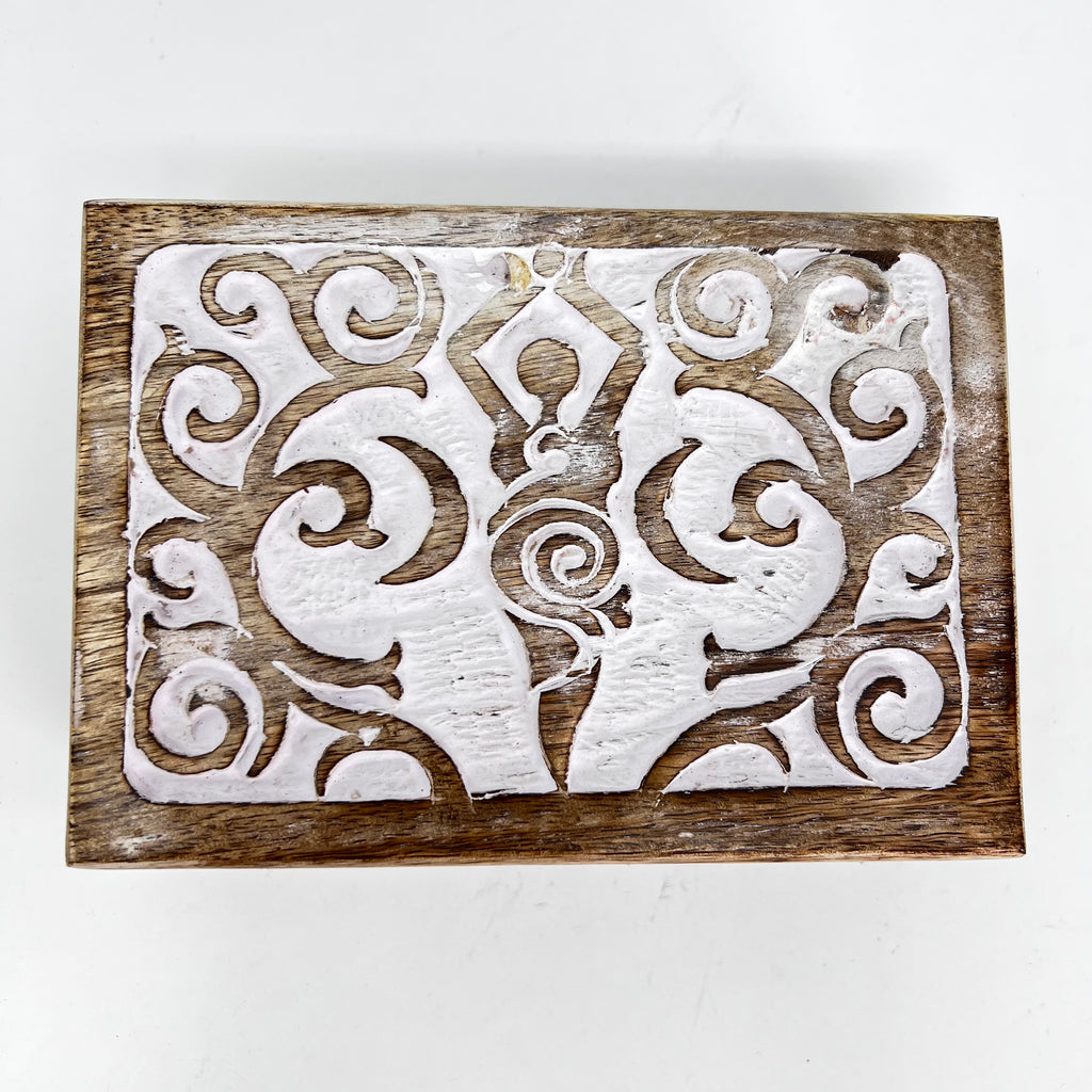 Wooden Box - Carved Goddess