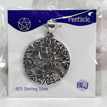 Load image into Gallery viewer, Pendant - Sterling Silver Pentacle in Tree of Life
