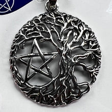 Load image into Gallery viewer, Pendant - Sterling Silver Pentacle in Tree of Life
