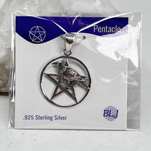 Load image into Gallery viewer, Pendant - Sterling Silver Raven in Pentacle
