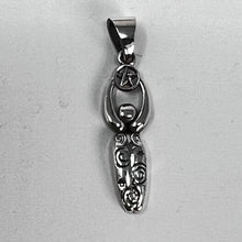 Load image into Gallery viewer, Pendant - Sterling Silver Earth Goddess &amp; Pentacle
