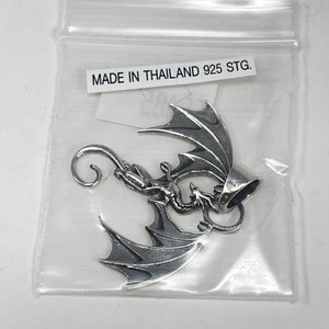 Pendant - Sterling Silver Winged Dragon