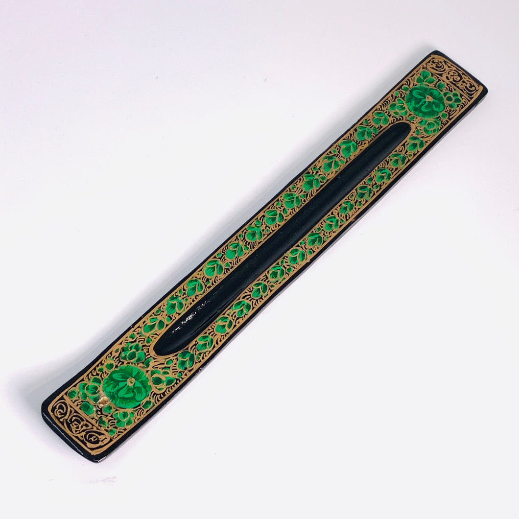 Incense Holder - Green Flower