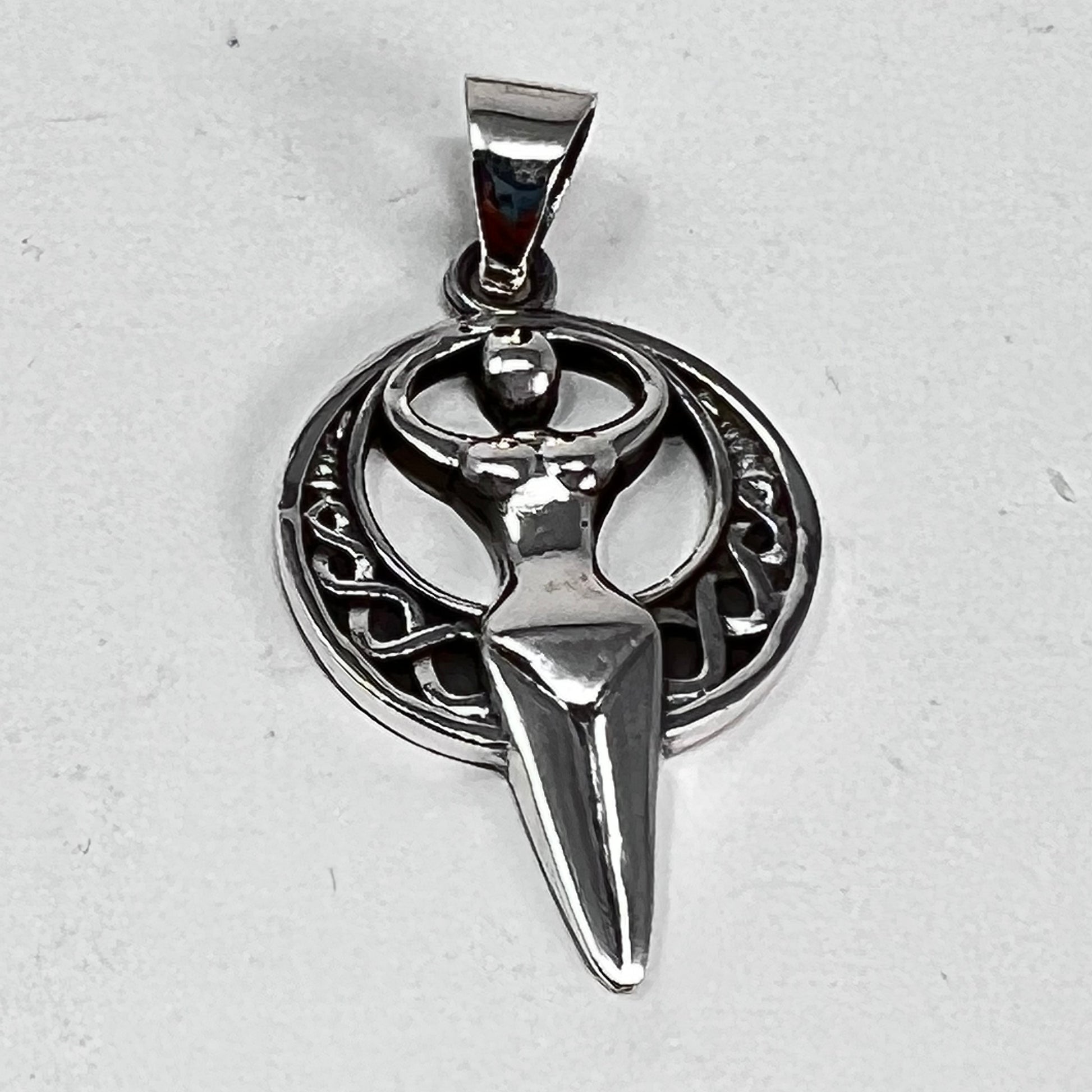 Pendant - Sterling Silver Celtic Moon Goddess