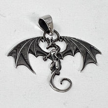 Load image into Gallery viewer, Pendant - Sterling Silver Winged Dragon
