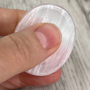 Selenite Worry Stone