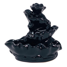 Load image into Gallery viewer, Incense Holder - Ceramic (Black) Backflow Burner - Waterfall
