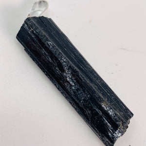 Pendant - Black Tourmaline Rough with Bail