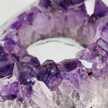 Load image into Gallery viewer, Amethyst Cluster Tealight Holder
