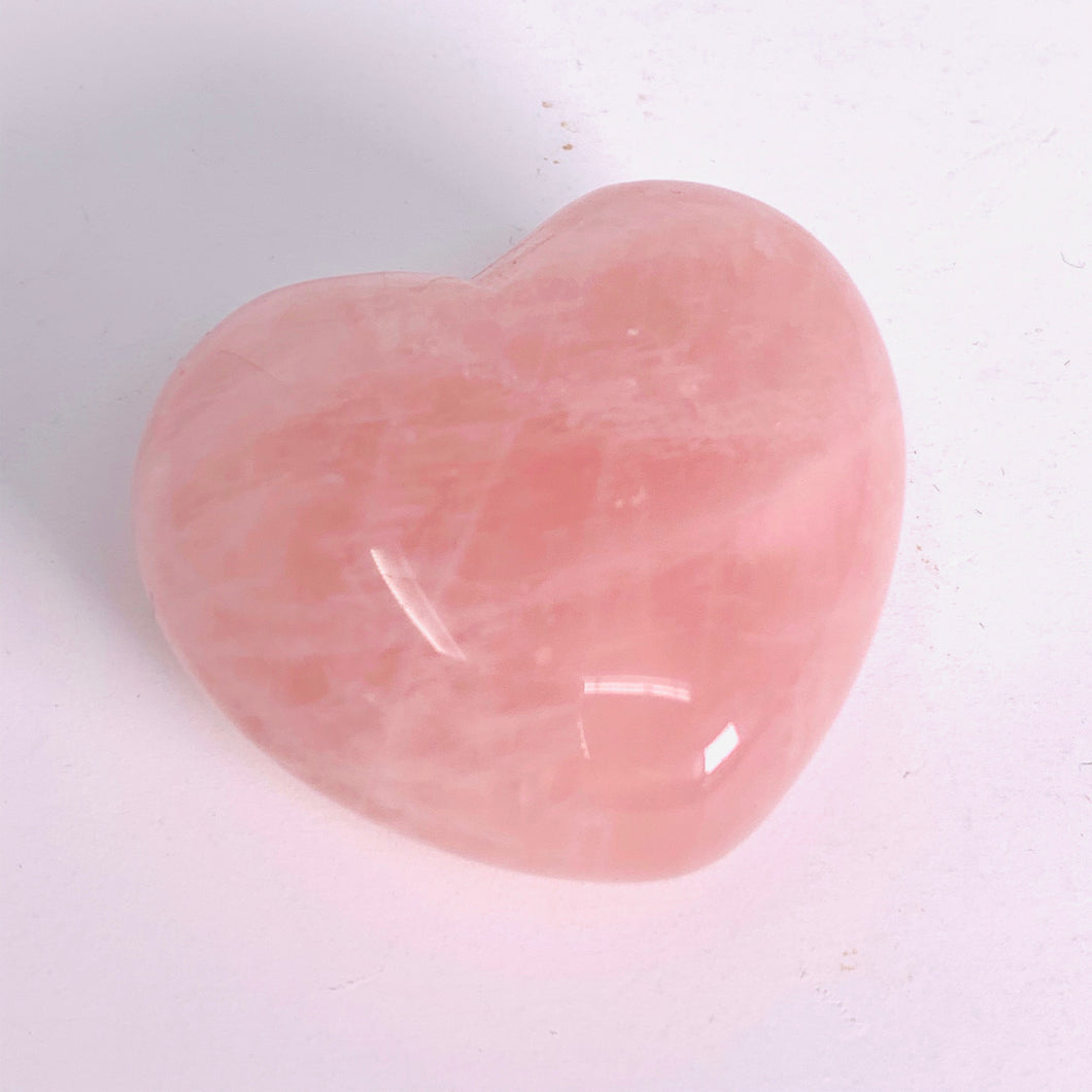 Rose Quartz Puffy Heart
