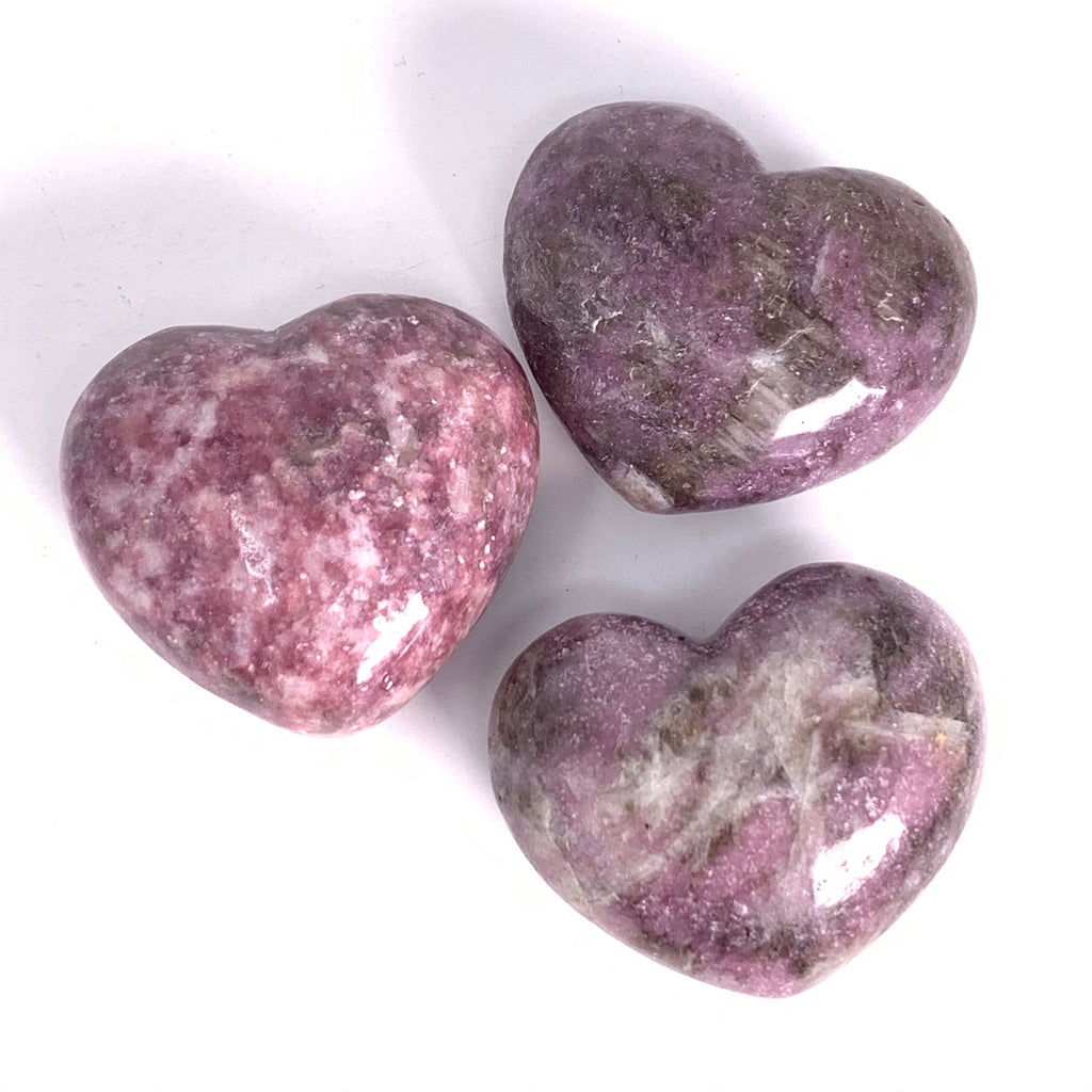 Lepidolite Puffy Heart