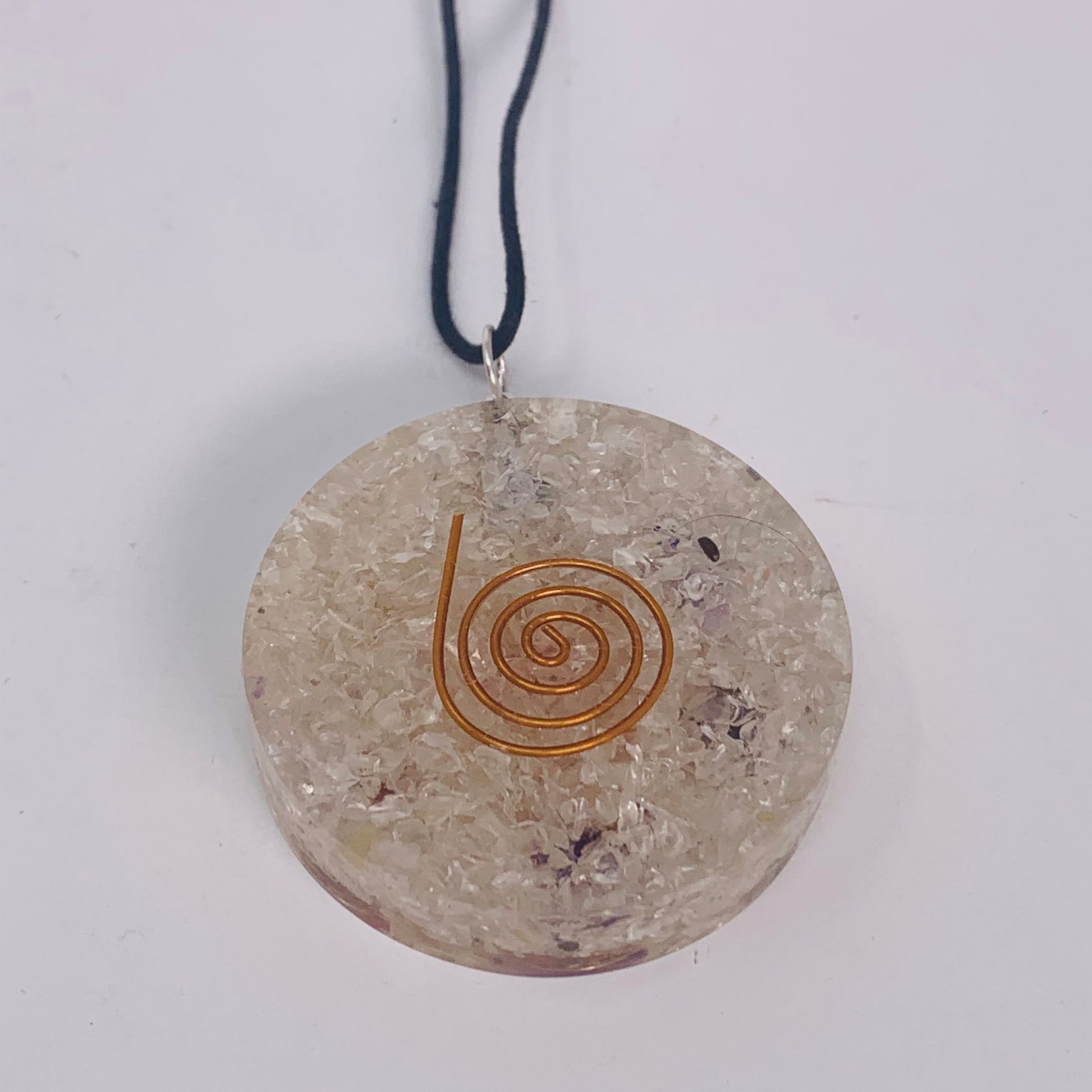 Pendant - Orgone Metratron Round, Clear Quartz