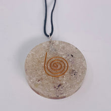 Load image into Gallery viewer, Pendant - Orgone Metratron Round, Clear Quartz
