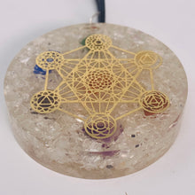 Load image into Gallery viewer, Pendant - Orgone Metratron Round, Clear Quartz
