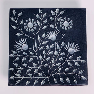 Soapstone Flower candle plate/incense holder