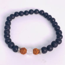 Load image into Gallery viewer, Lava Bead &amp; Crystal Bracelets - 6mm (4 options)

