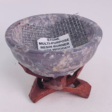 Load image into Gallery viewer, Mini Soapstone Incense Burner on cobra stand
