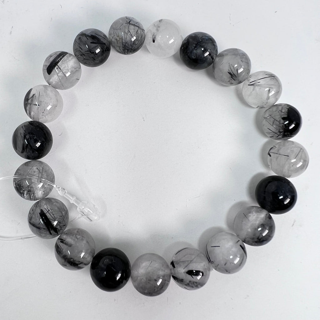 Bracelet - Tourmalinated Quartz (10mm beads)