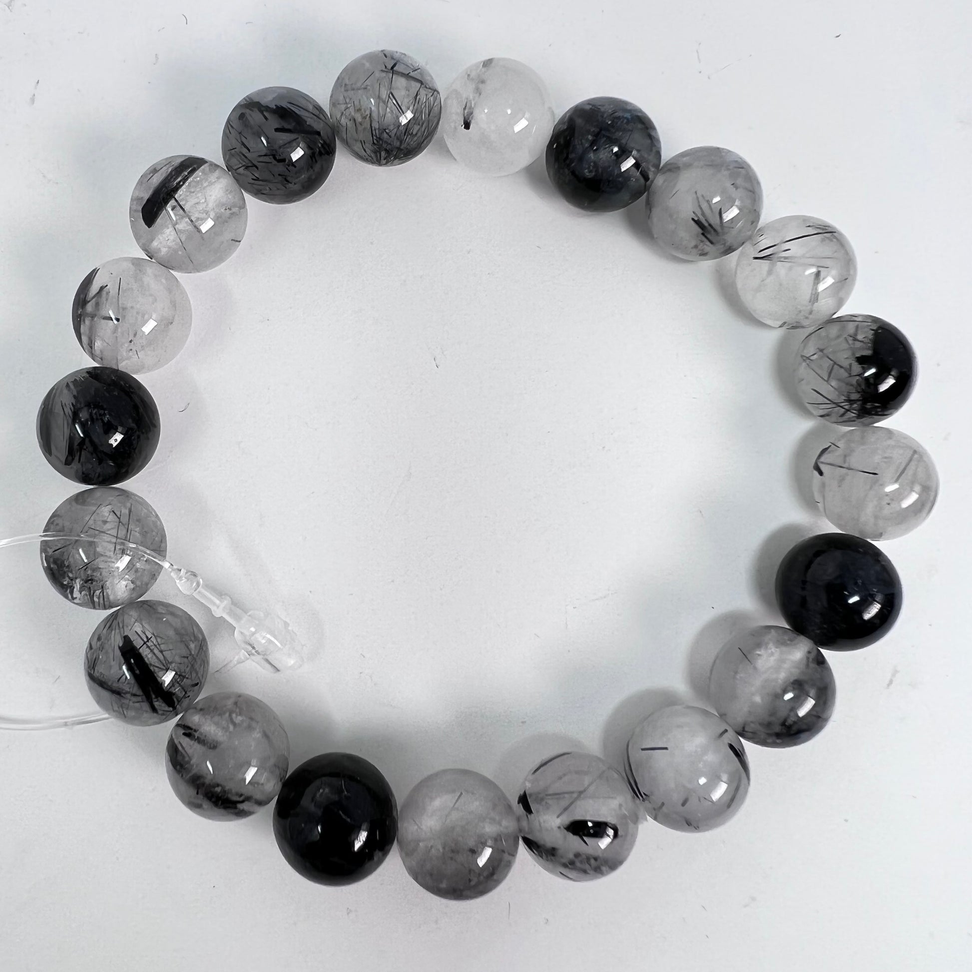 Bracelet - Tourmalinated Quartz (10mm beads)