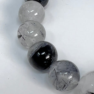Bracelet - Tourmalinated Quartz (10mm beads)