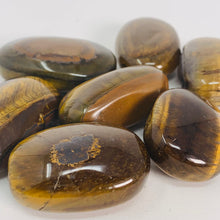 Load image into Gallery viewer, Tiger Eye - Tumbled Small Palm Stone

