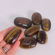 Load image into Gallery viewer, Tiger Eye - Tumbled Small Palm Stone

