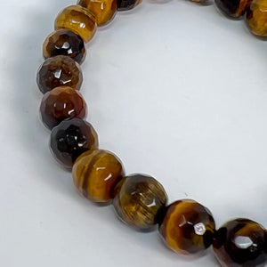Bracelet (Faceted) - Tiger Eye 8mm